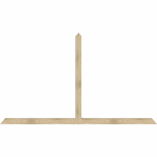 Ekena Millwork Portland Rough Sawn Timber Gable Bracket, Douglas Fir, 108"W x 63"H x 4"D x 4"F, 14/12 Pitch GBW108X63X0404POR00RDF - main